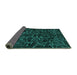 Sideview of Persian Turquoise Bohemian Rug, con1107turq