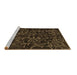 Sideview of Machine Washable Persian Brown Bohemian Rug, wshcon1107brn