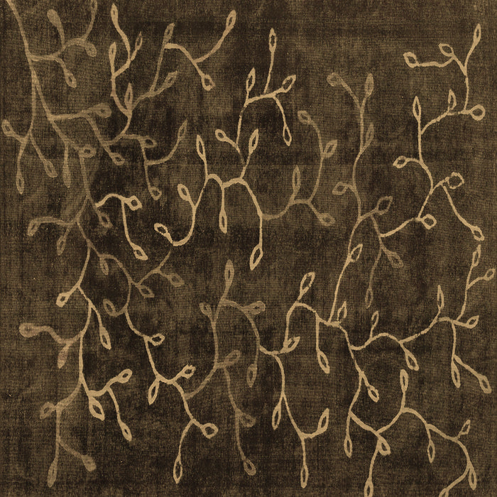 Square Machine Washable Persian Brown Bohemian Rug, wshcon1107brn