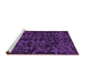 Sideview of Machine Washable Persian Purple Bohemian Area Rugs, wshcon1107pur