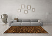 Machine Washable Persian Orange Bohemian Area Rugs in a Living Room, wshcon1107org