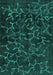 Machine Washable Persian Turquoise Bohemian Area Rugs, wshcon1107turq