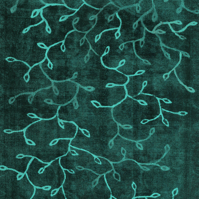 Machine Washable Persian Turquoise Bohemian Area Rugs, wshcon1107turq