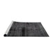 Serging Thickness of Machine Washable Contemporary Gray Brown Rug, wshcon1108