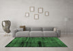 Machine Washable Persian Emerald Green Bohemian Area Rugs in a Living Room,, wshcon1108emgrn