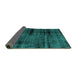 Sideview of Persian Turquoise Bohemian Rug, con1108turq