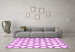 Machine Washable Terrilis Pink Contemporary Rug in a Living Room, wshcon1109pnk