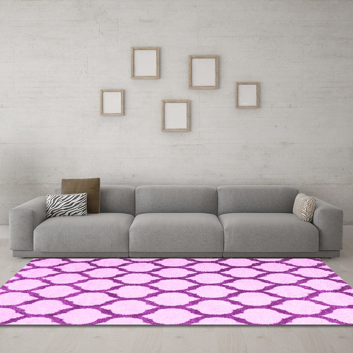Machine Washable Terrilis Pink Contemporary Rug in a Living Room, wshcon1109pnk