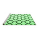 Sideview of Machine Washable Terrilis Emerald Green Contemporary Area Rugs, wshcon1109emgrn