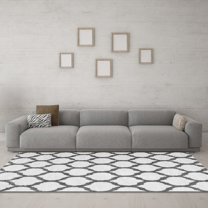 Machine Washable Terrilis Gray Contemporary Rug in a Living Room,, wshcon1109gry