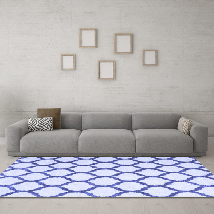 Machine Washable Terrilis Blue Contemporary Rug in a Living Room, wshcon1109blu