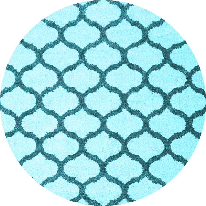 Round Machine Washable Terrilis Light Blue Contemporary Rug, wshcon1109lblu