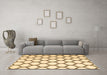 Machine Washable Terrilis Brown Contemporary Rug in a Living Room,, wshcon1109brn