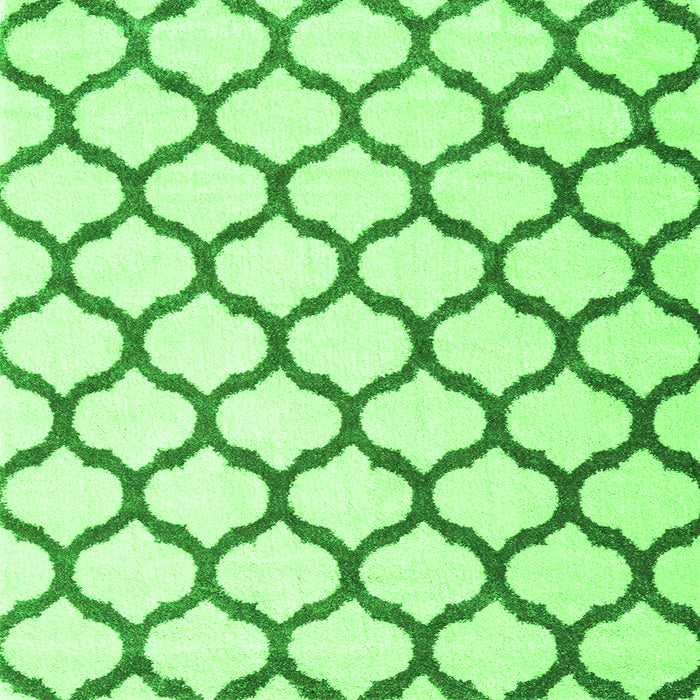 Round Machine Washable Terrilis Green Contemporary Area Rugs, wshcon1109grn