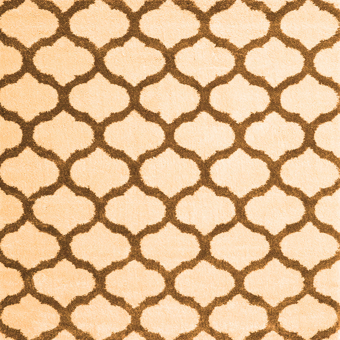 Serging Thickness of Terrilis Orange Contemporary Rug, con1109org