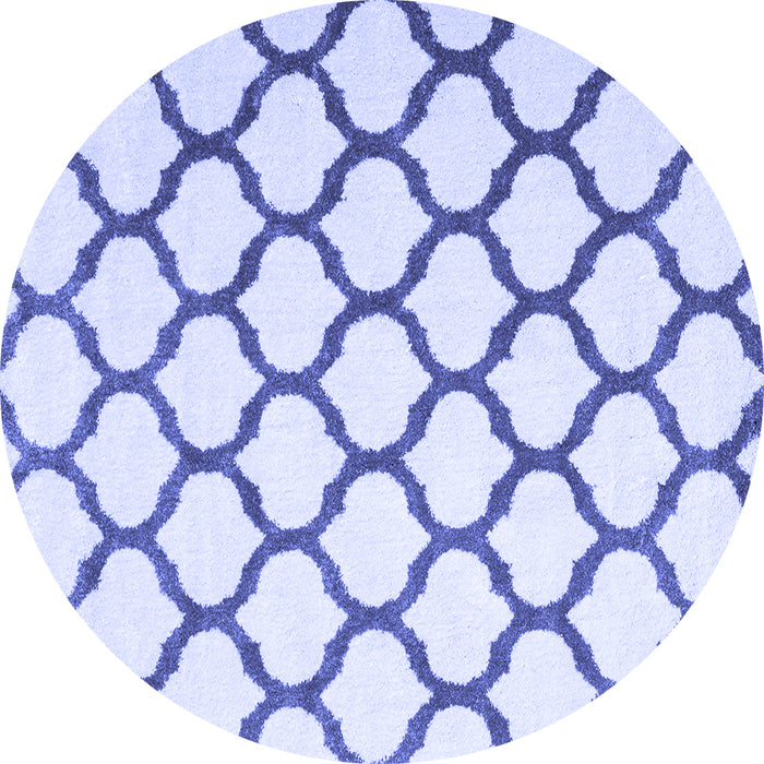 Round Machine Washable Terrilis Blue Contemporary Rug, wshcon1109blu