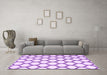 Machine Washable Terrilis Purple Contemporary Area Rugs in a Living Room, wshcon1109pur