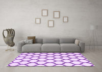 Machine Washable Terrilis Purple Contemporary Rug, wshcon1109pur