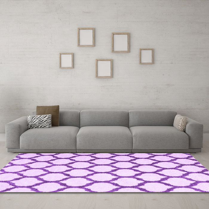 Machine Washable Terrilis Purple Contemporary Area Rugs in a Living Room, wshcon1109pur