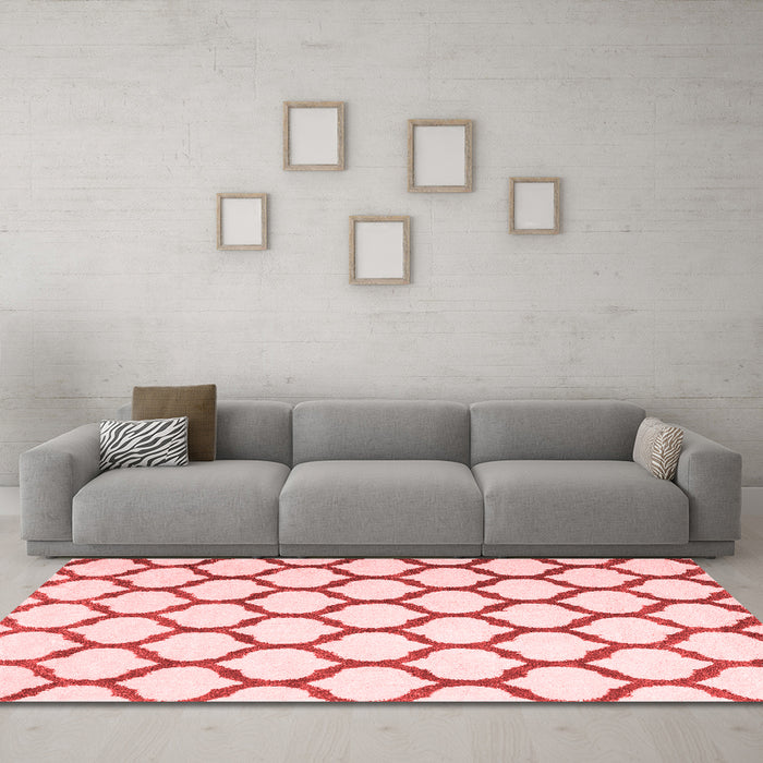 Contemporary Red Washable Rugs