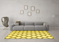 Machine Washable Terrilis Yellow Contemporary Rug, wshcon1109yw