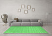 Machine Washable Solid Emerald Green Modern Area Rugs in a Living Room,, wshcon110emgrn