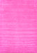 Machine Washable Solid Pink Modern Rug, wshcon110pnk