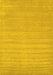 Machine Washable Solid Yellow Modern Rug, wshcon110yw