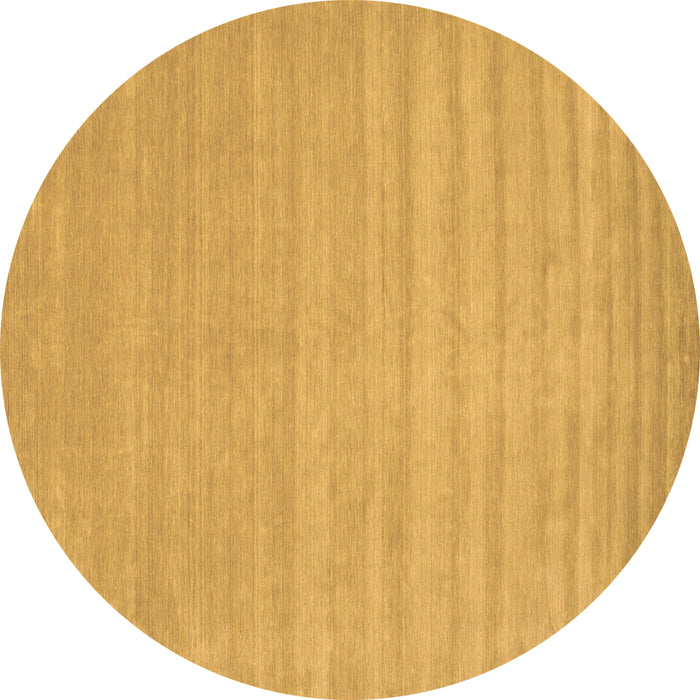 Round Machine Washable Solid Brown Modern Rug, wshcon110brn