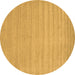 Round Solid Brown Modern Rug, con110brn