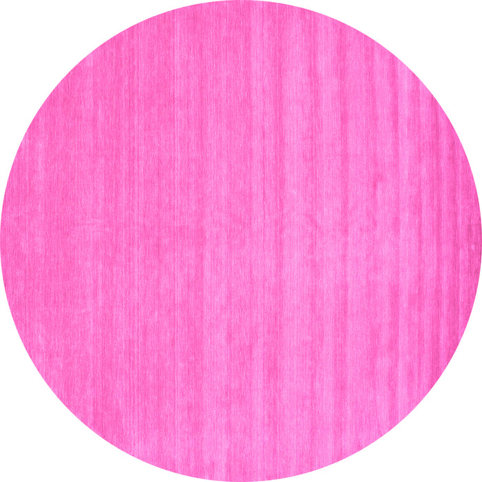 Round Solid Pink Modern Rug, con110pnk