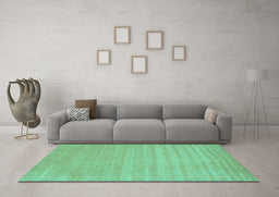 Machine Washable Solid Turquoise Modern Area Rugs in a Living Room,, wshcon110turq