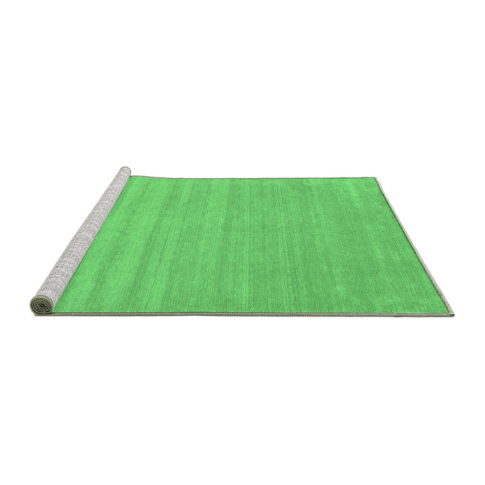 Sideview of Machine Washable Solid Emerald Green Modern Area Rugs, wshcon110emgrn