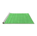 Sideview of Machine Washable Solid Emerald Green Modern Area Rugs, wshcon110emgrn