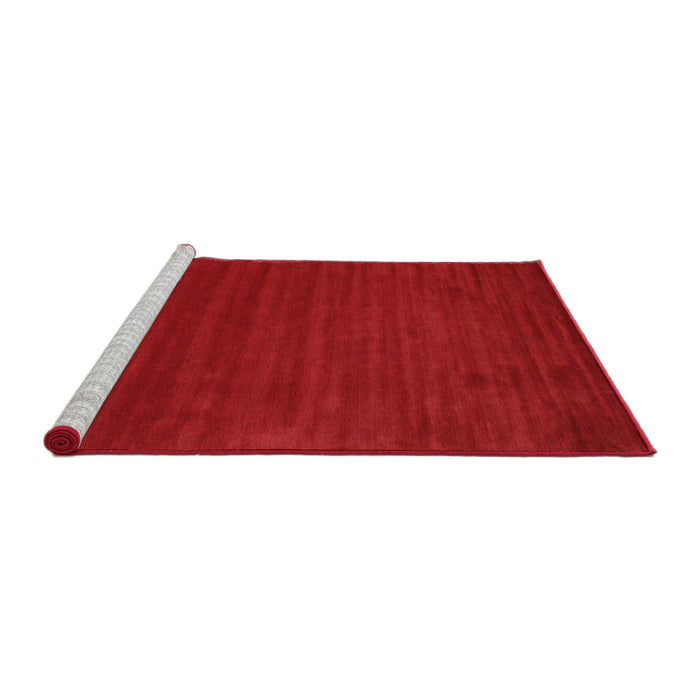 Serging Thickness of Machine Washable Contemporary Red Rug, wshcon111