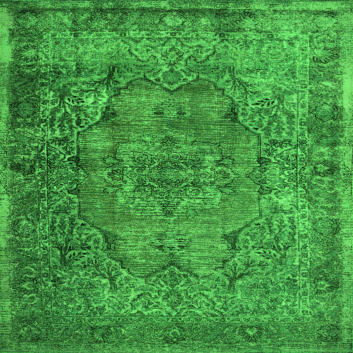Serging Thickness of Abstract Green Contemporary Rug, con1110grn