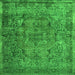 Serging Thickness of Abstract Green Contemporary Rug, con1110grn