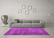 Machine Washable Abstract Pink Contemporary Rug in a Living Room, wshcon1110pnk