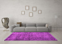 Machine Washable Abstract Pink Contemporary Rug, wshcon1110pnk