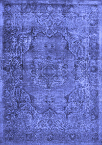 Abstract Blue Contemporary Rug, con1110blu