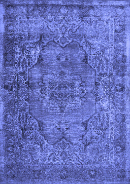 Abstract Blue Contemporary Rug, con1110blu