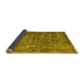 Sideview of Abstract Yellow Contemporary Rug, con1110yw