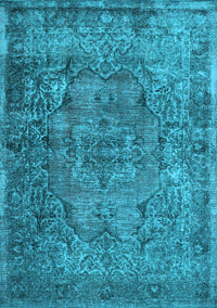 Abstract Light Blue Contemporary Rug, con1110lblu