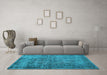 Machine Washable Abstract Light Blue Contemporary Rug in a Living Room, wshcon1110lblu