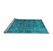 Sideview of Machine Washable Abstract Light Blue Contemporary Rug, wshcon1110lblu