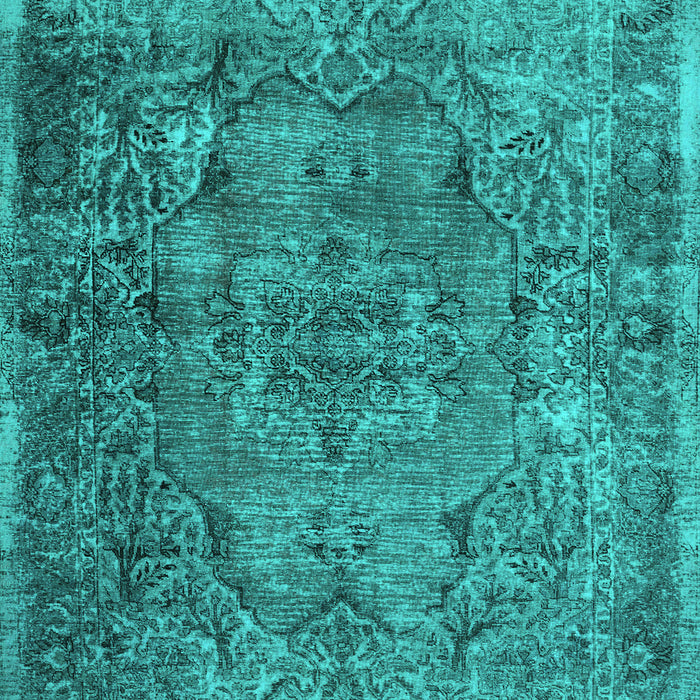 Abstract Turquoise Contemporary Rug, con1110turq