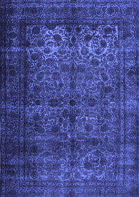 Abstract Blue Contemporary Rug, con1111blu