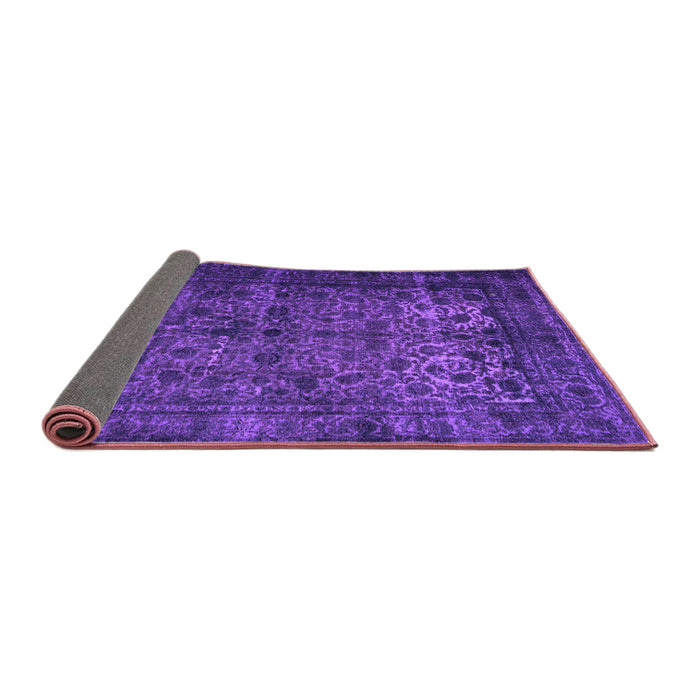 Sideview of Abstract Purple Contemporary Rug, con1111pur