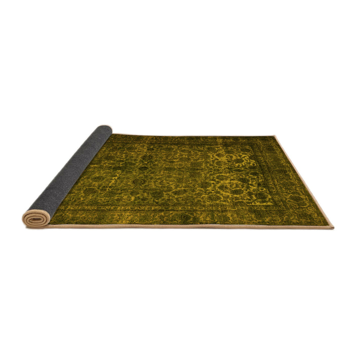Sideview of Abstract Yellow Contemporary Rug, con1111yw