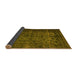 Sideview of Abstract Yellow Contemporary Rug, con1111yw